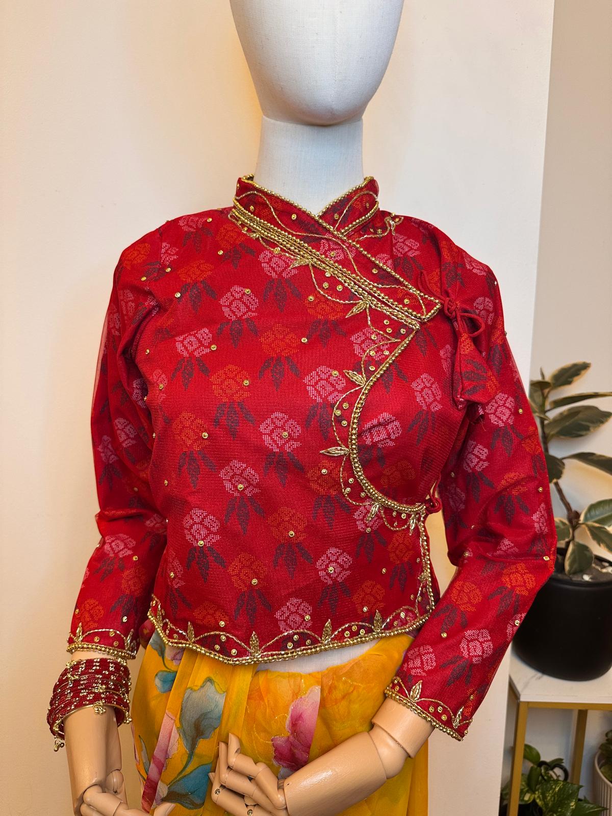 Handwork Nepalese Dhaka Chaubandi Choli 32-42 | 2 Colors