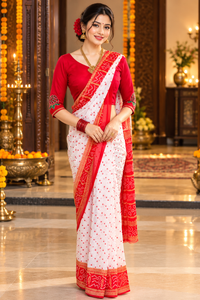 Light Weight Chunari Print Saree 0826 | 2 Color