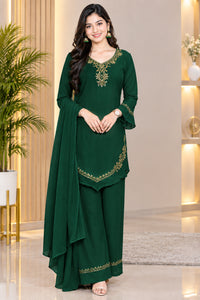 Embroidery Light Weight 90s Kurthi Set 34-38 Dark Green