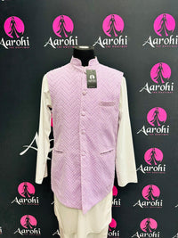 Designer Kurta Pyjama,Waistcoat & Topi Set 40