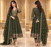 New Arrival Forever Hits Premium 3 Pc Party Wear Anarkali Suit Size 38 Fit for 36-38