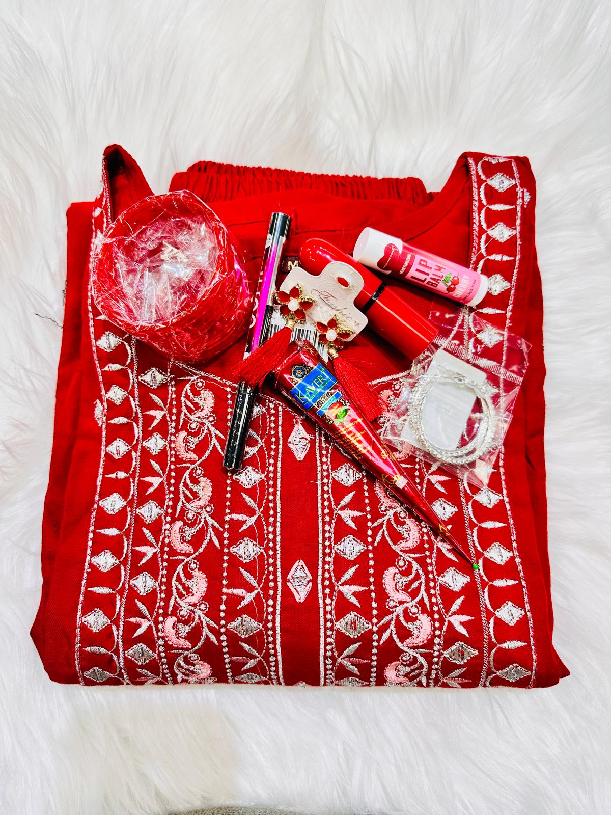 Teej Gift Kurtha Set