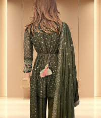 New Arrival Forever Hits Premium 3 Pc Party Wear Anarkali Suit Size 38 Fit for 36-38