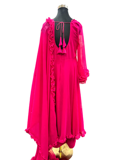 Designer Anarkali Set Hot Pink