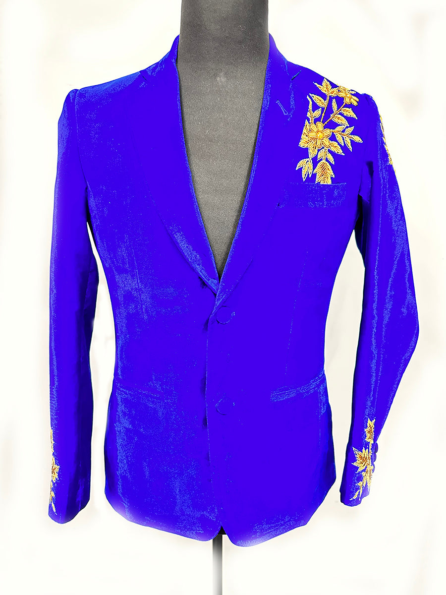 Velvet Kadai Blazer-R Blue