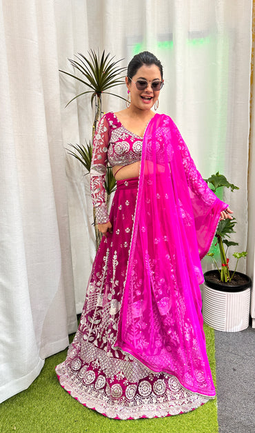 Hot Pink Lehenga Choli 1