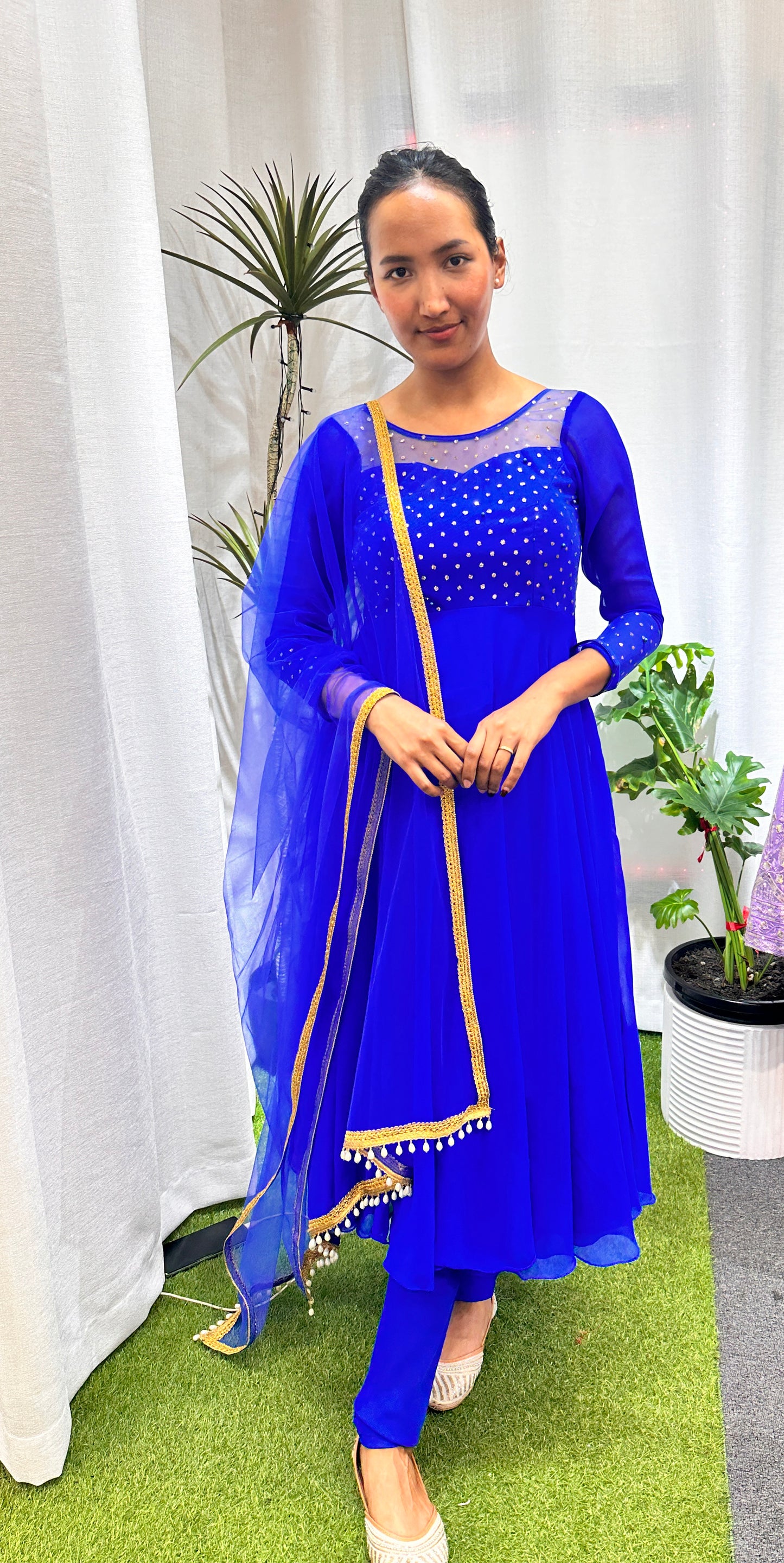 Anarkali Royal Blue