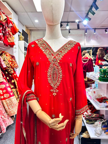 Teej Special HandWork Kurta Suit-R