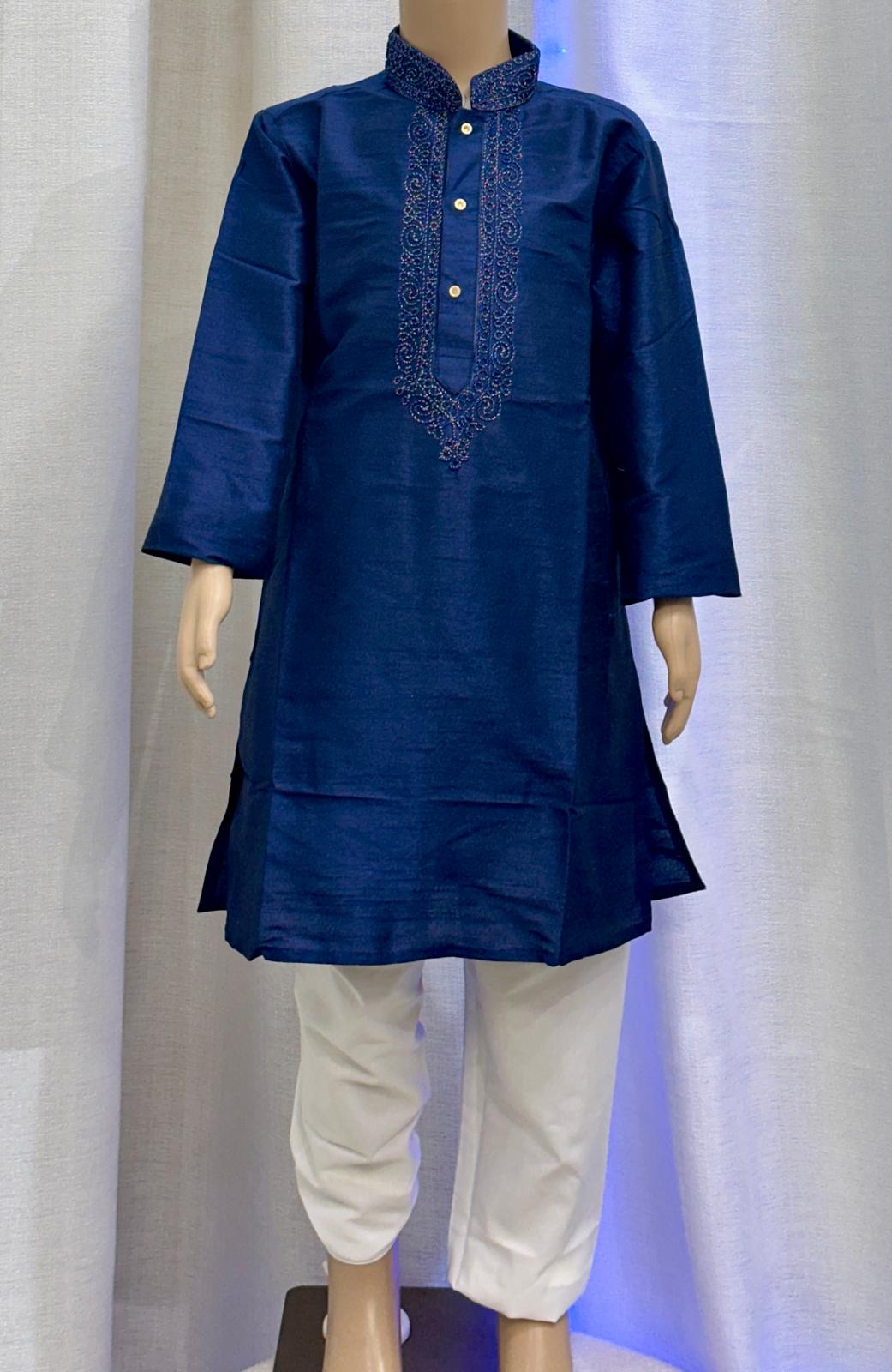 Kids Kurta Pyjama Set N Blue