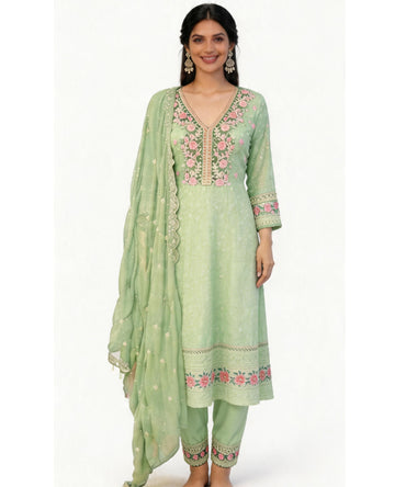 New Arrival Forever Hits Premium 3 Pc Party Wear Anarkali Suit Size 38 Fit for 36-38