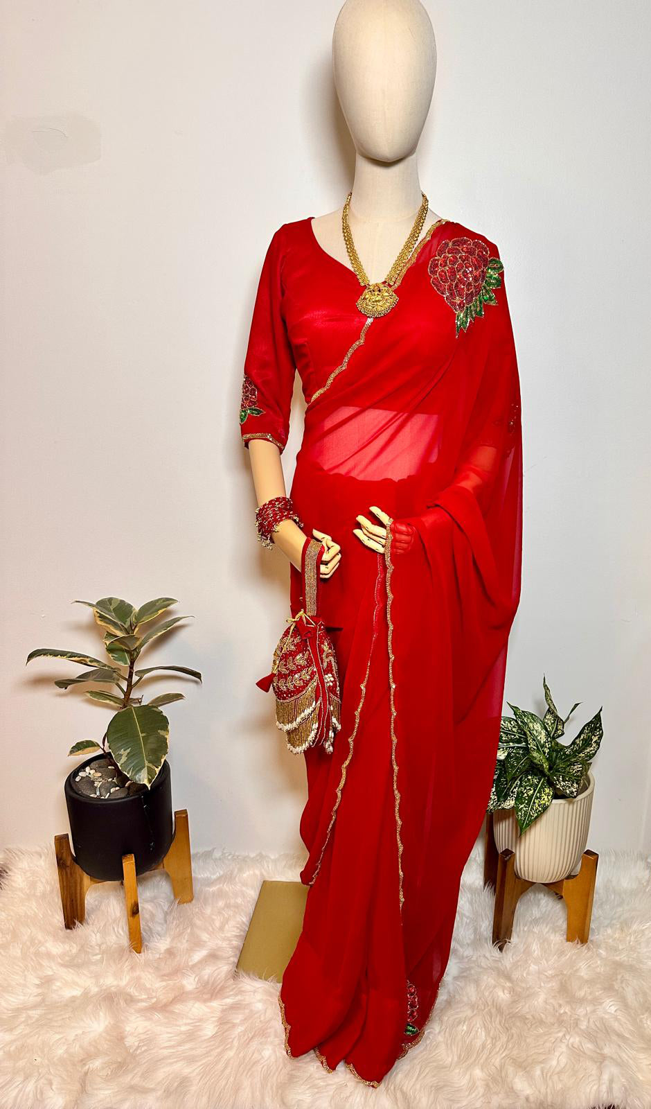 Handwork Laligurans Saree Blouse Set0826