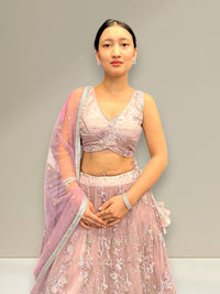 Hand Work Sleeveless Lehenga DP