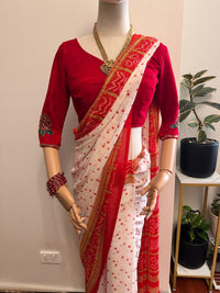 Light Weight Chunari Print Saree 0826 | 2 Color