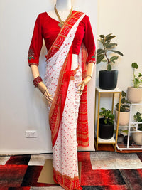 Light Weight Chunari Print Saree 0826 | 2 Color