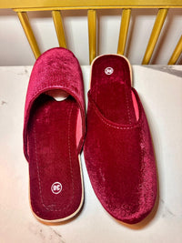 Nepali Hand Made Premium Velvet Unisex Shoe For Festival, Party-Function & Cultural Wear-Maroon
