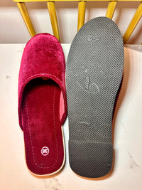 Nepali Hand Made Premium Velvet Unisex Shoe For Festival, Party-Function & Cultural Wear-Maroon
