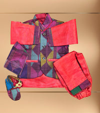 Baby Boy's Pasni / Dress Set Golden and Maroon Set