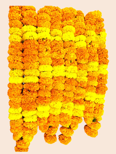 Fresh Marigold Garland (SayaPatri Mala) | Premium