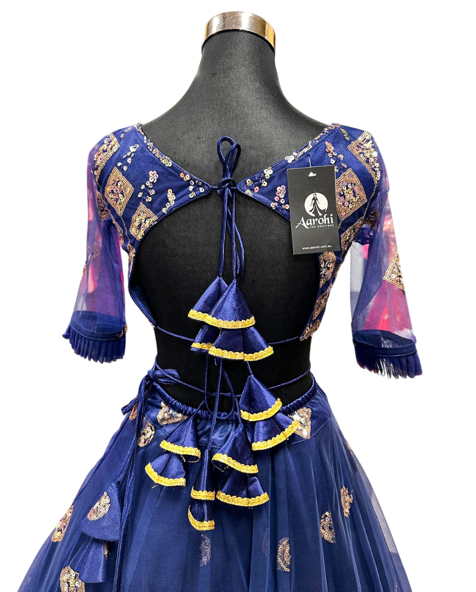 Lehenga Choli-Navy Blue SS