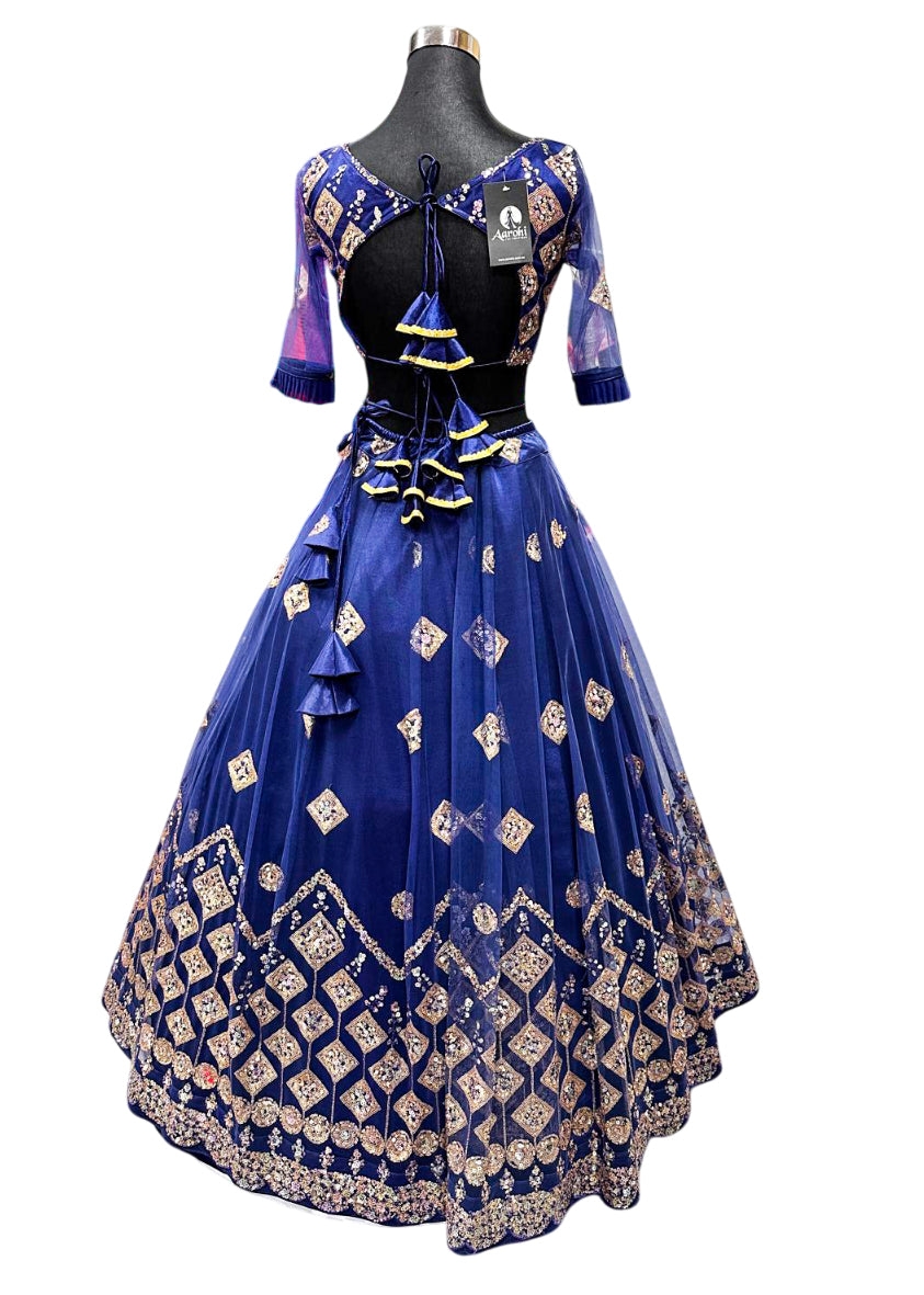 Lehenga Choli-Navy Blue SS