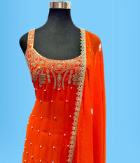 Designer Party Wear Sleeveless Palazzo Suit Medium (38) | 3 Colors