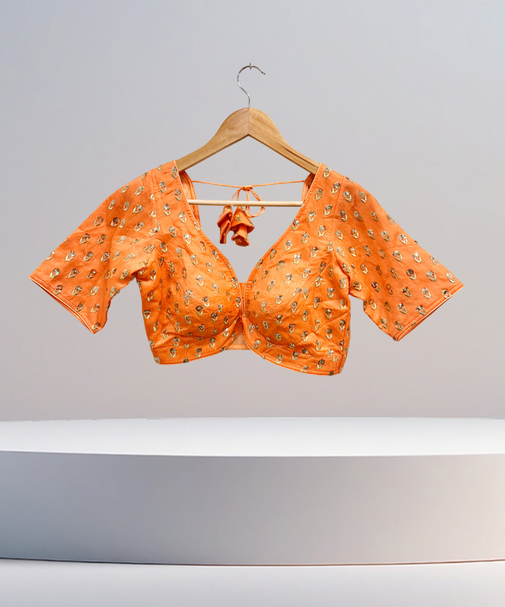 Party Wear Designer Blouse-Peach