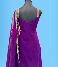 Designer Party Wear Sleeveless Palazzo Suit Medium (38) | 3 Colors