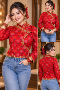 Handwork Nepalese Dhaka Chaubandi Choli 32-42 | 2 Colors