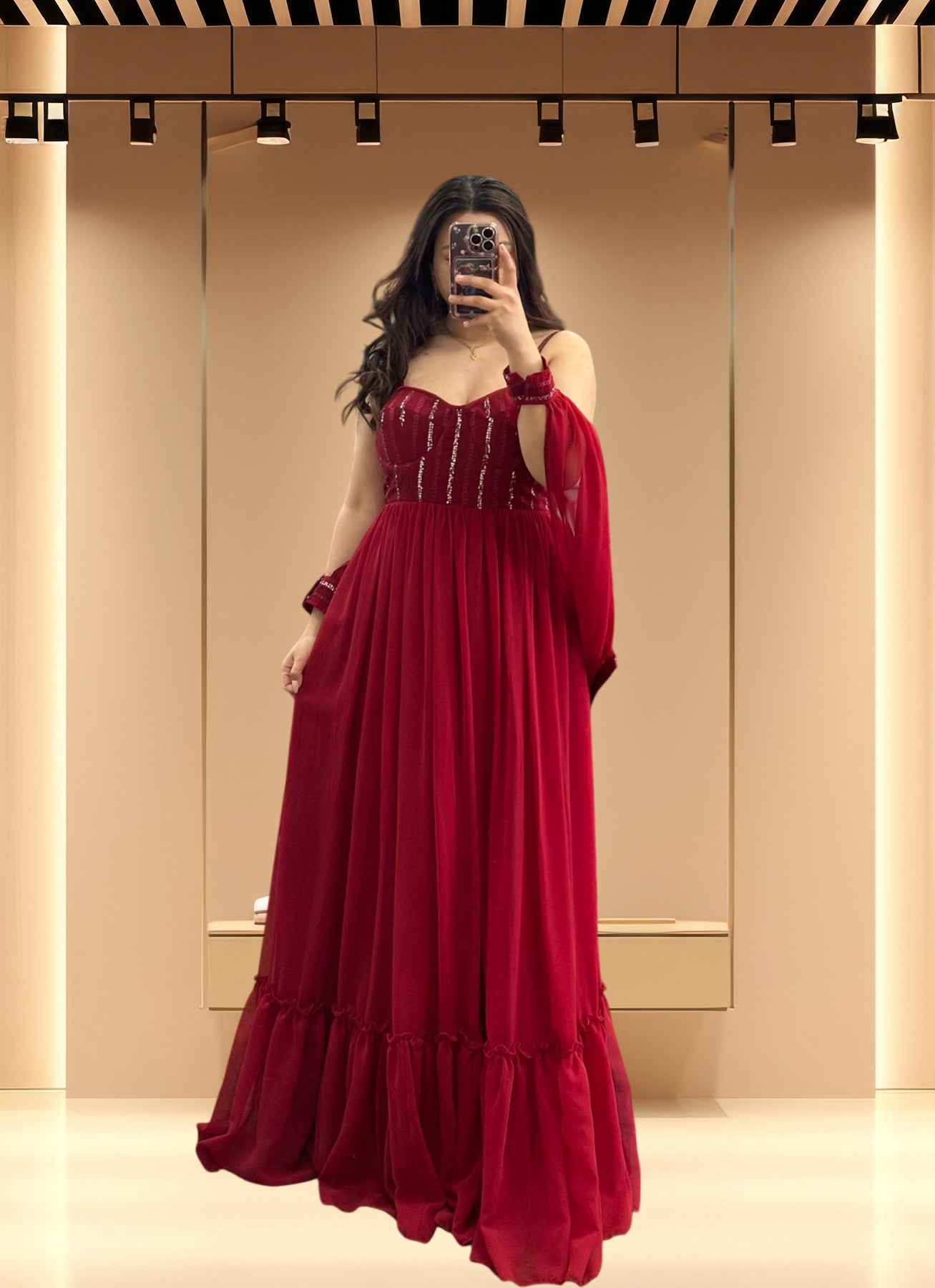 Designer Gown Red