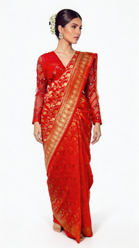 Premium Silk Saree-Red