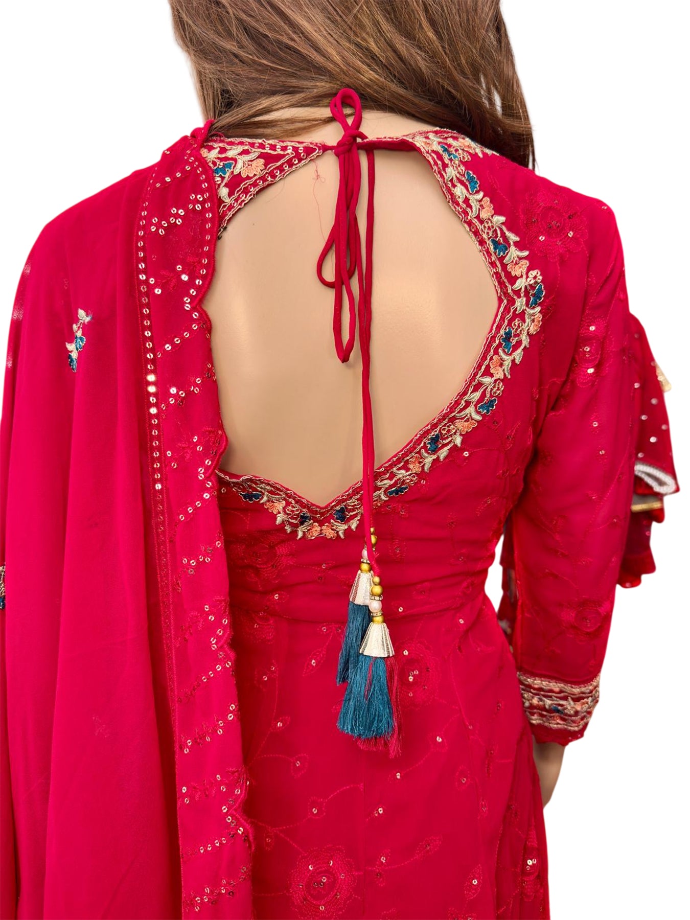 New Arrival Forever Hits Premium 3 Pc Party Wear Anarkali Suit Size 38 Fit for 36-38