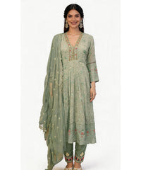 New Arrival Forever Hits Premium 3 Pc Party Wear Anarkali Suit Size 38 Fit for 36-38