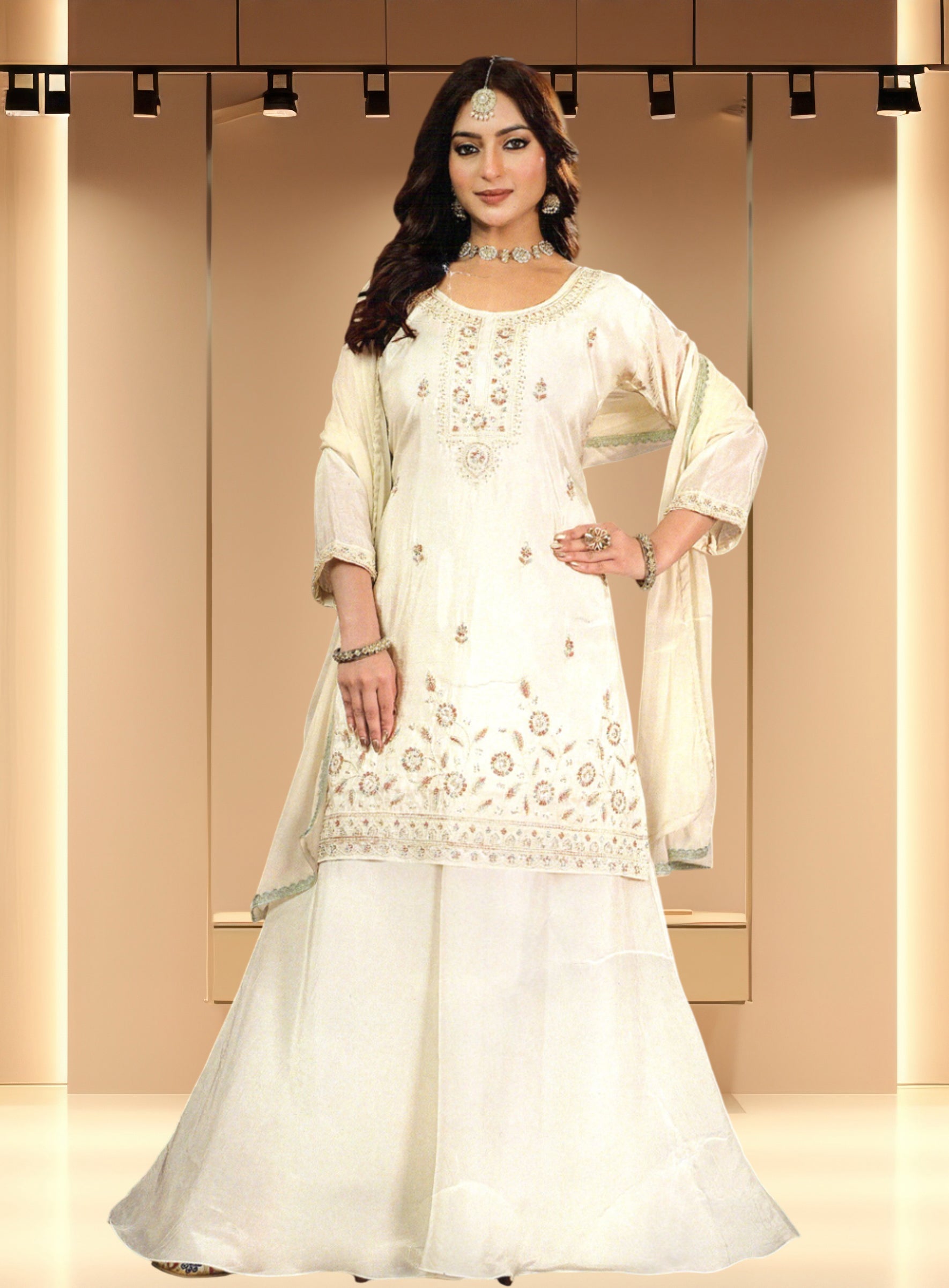 New Arrival Boutique Style Chinon Sharara Suit M-2XL