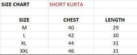 Chikan Kari Stylish Short Kurta NBlue