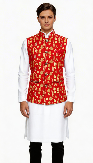 Waistcoat Golden-Red