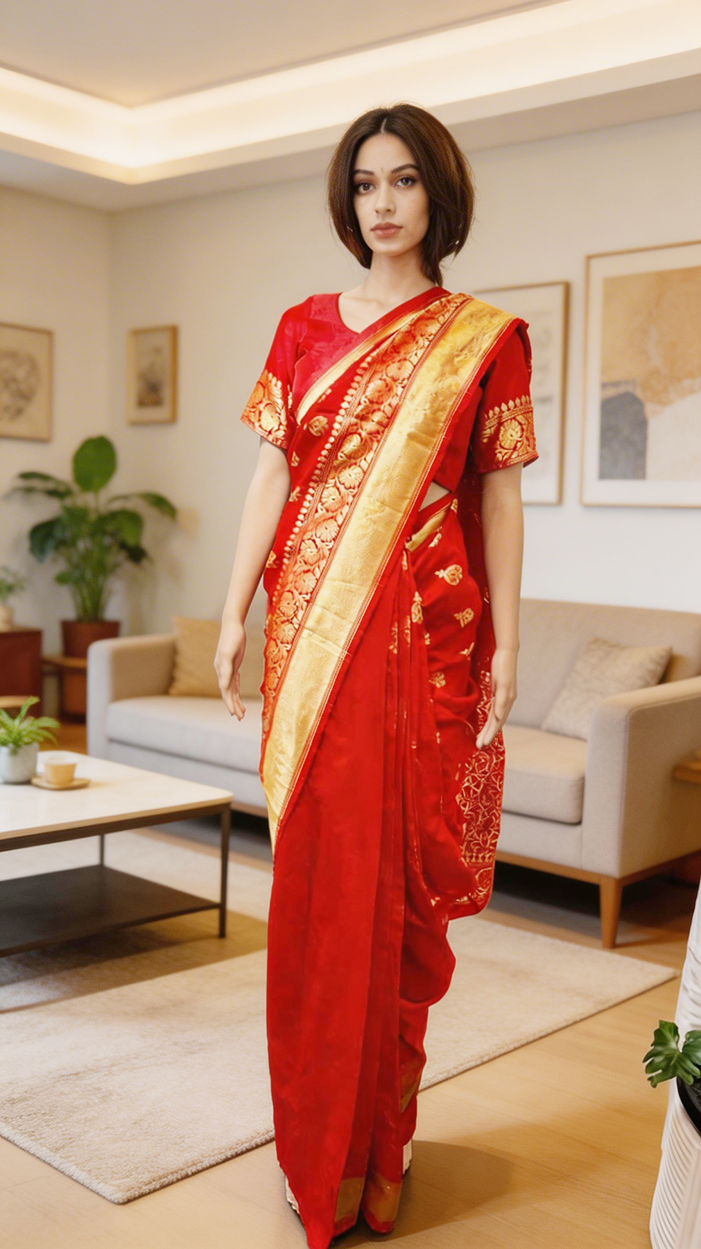 Banarashi Print Saree-Blouse