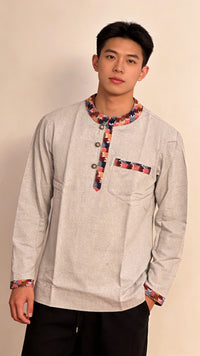 Unisex Dhaka Border Nepalese Kurta M-L