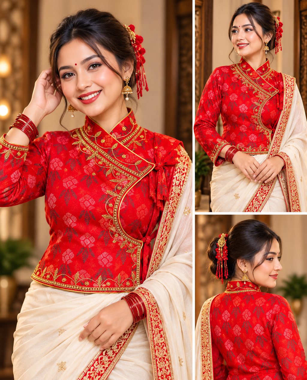 Handwork Nepalese Dhaka Chaubandi Choli 32-42 | 2 Colors