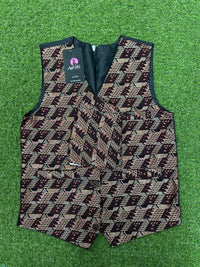 Boys Dhaka Waistcoat with Dhaka Topi 22 (10-12 Year)