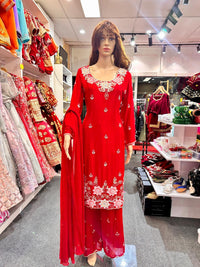 Heavy Hand Work Party / Festival Wear 3 Pc Plazoo Set 38 (M)