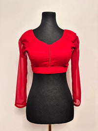 Georgette Blouse Red 34-48