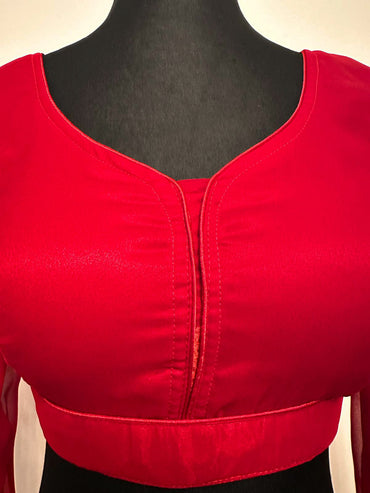Georgette Blouse Red 34-48