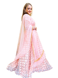 Hand Work Lehenga Choli-Baby Pink