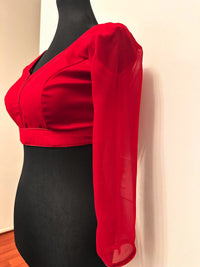 Georgette Blouse Red 34-48