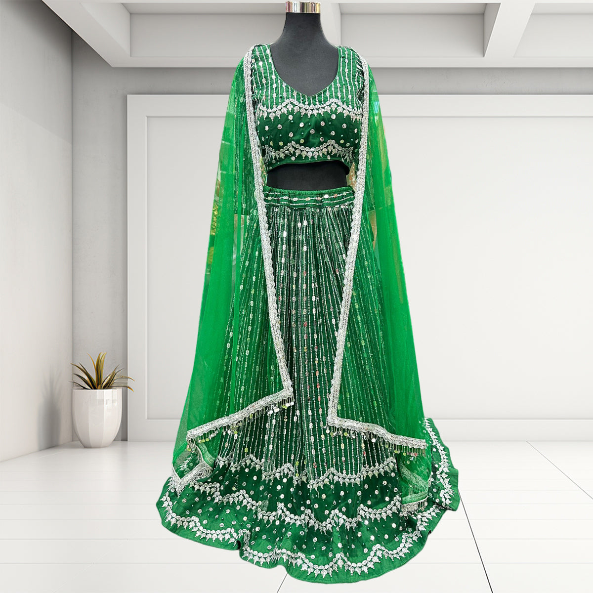 Dark Green Lehenga Choli