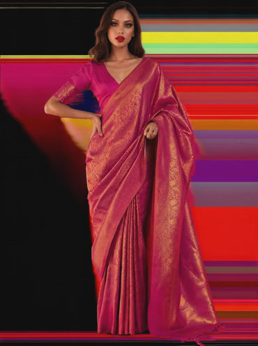 Forever Hit Premium Kanjivaram Party Wear Silk Saree | 12 Design, Colors