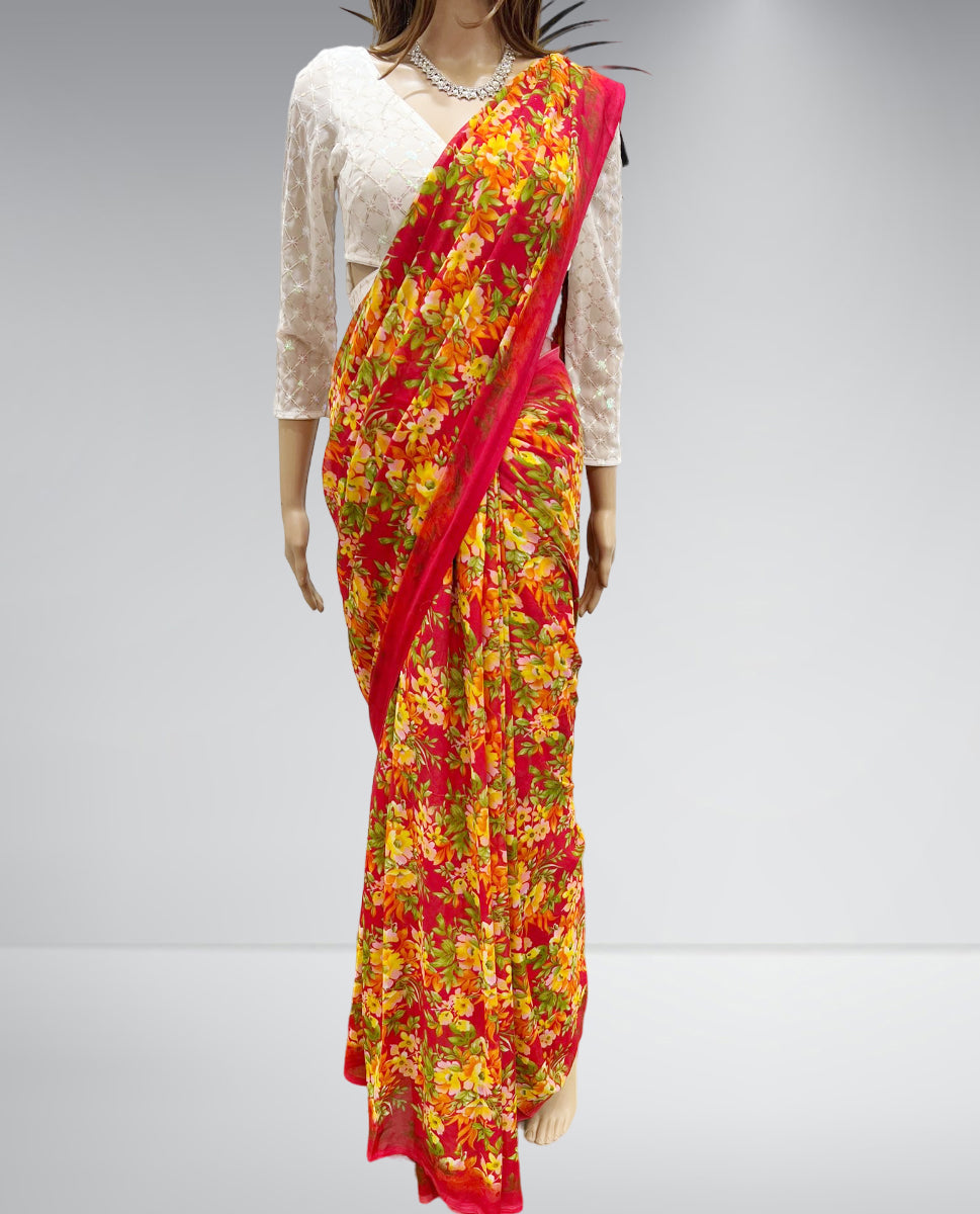 Teej Special Multicolor Saree