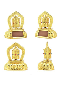 Car Decor Solar Energy Spinning Prayer Wheel Golden-Same Day Dispatch